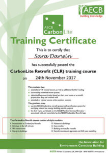 AECB Carbon Retrofit certificate