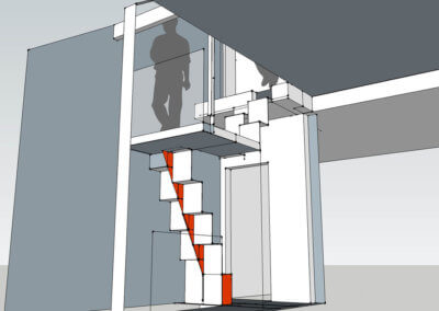 bespoke folded steel plate stair